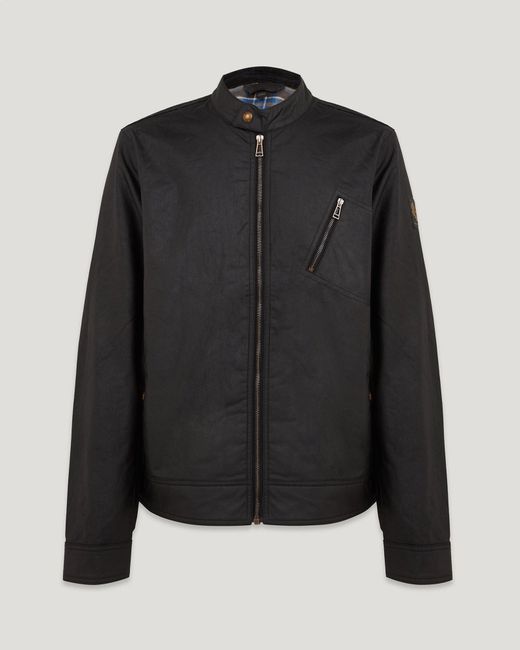 Belstaff Black Men's Sideline Jacket Waxed Cotton for men
