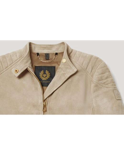 Belstaff Natural Women's Mollison Jacket Lightweight Suede