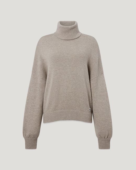 Belstaff Natural Women's Ottawa Jumper Wool Cashmere Blend