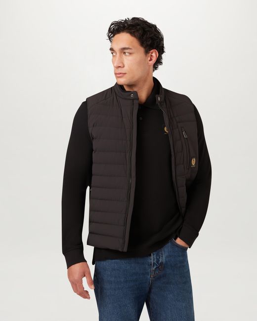 Belstaff Black Men's Long Sleeved Polo Cotton Pique for men