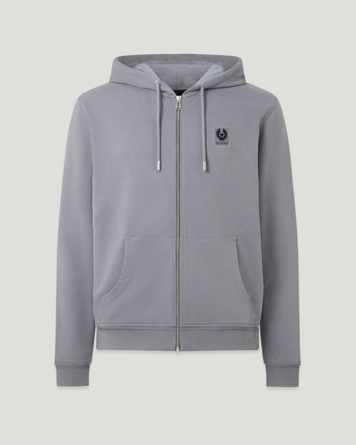 Belstaff Gray Full Zip Hoodie for men