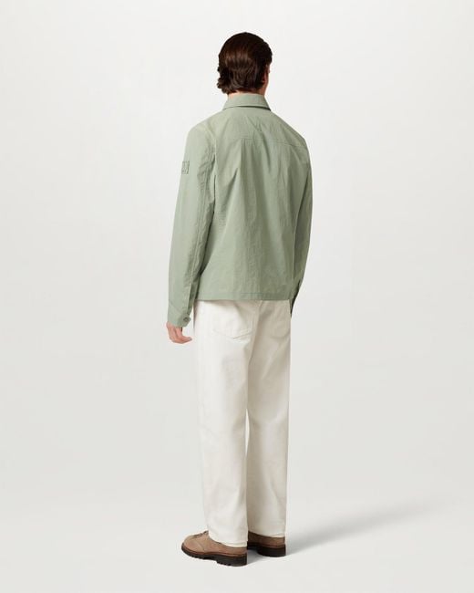 Belstaff Green Men's Grid Overshirt Alpha Nylon for men