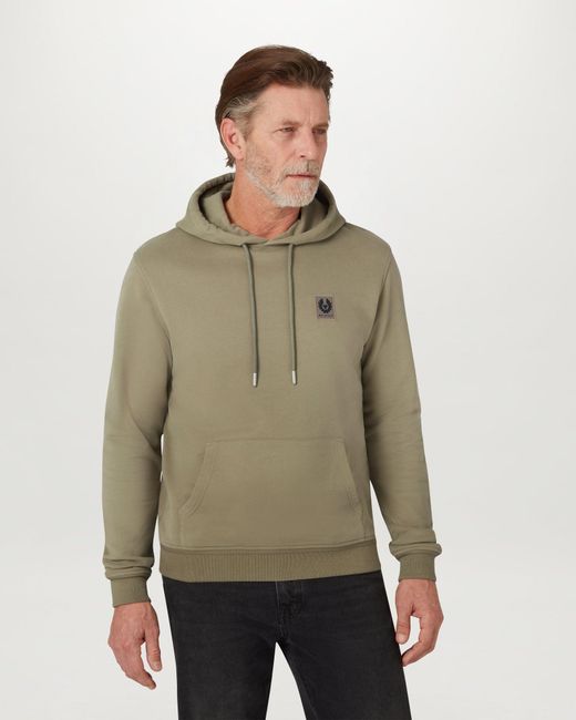 Belstaff Green Men's Hoodie Cotton Fleece for men