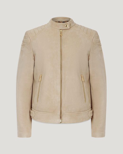 Belstaff Natural Women's Mollison Jacket Lightweight Suede