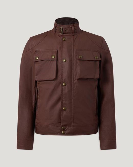 Belstaff Brown Men's Racemaster Jacket Waxed Cotton for men