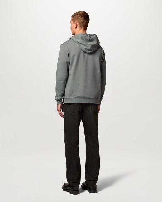 Belstaff Gray Men's Full Zip Hoodie Cotton Fleece for men