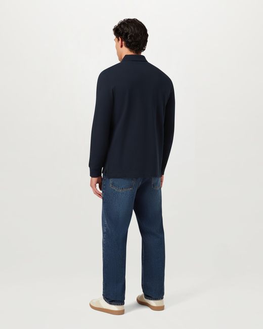 Belstaff Blue Men's Long Sleeved Polo Cotton Pique for men