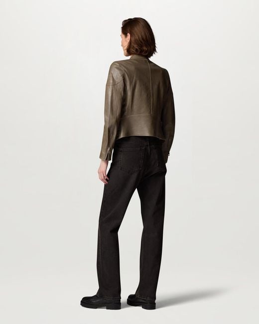 Belstaff Green Women's Russo Jacket Semi Veg Tan Leather
