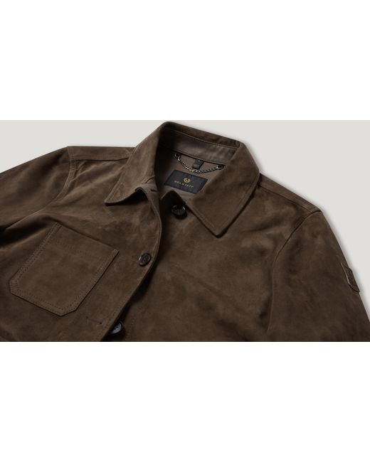 Belstaff Brown Women's Trail Jacket Lightweight Suede