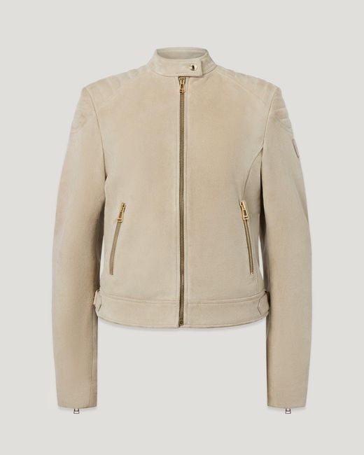 Belstaff Natural Women's Mollison Jacket Lightweight Suede