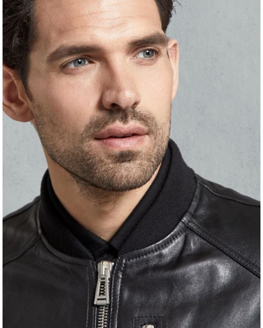 Belstaff Clenshaw Leather Jacket in Black for Men Lyst Canada