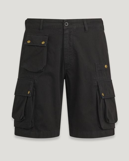 Belstaff Black Castmaster Cargo Shorts for men