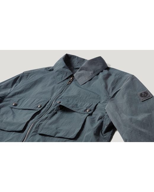 Belstaff Blue Men's Tourer Overshirt Alpha Nylon for men
