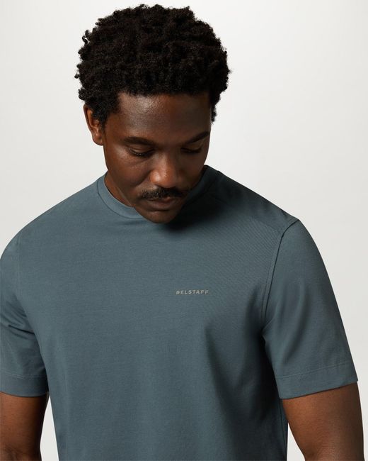 Belstaff Blue Men's Alloy T-shirt Cotton Jersey for men