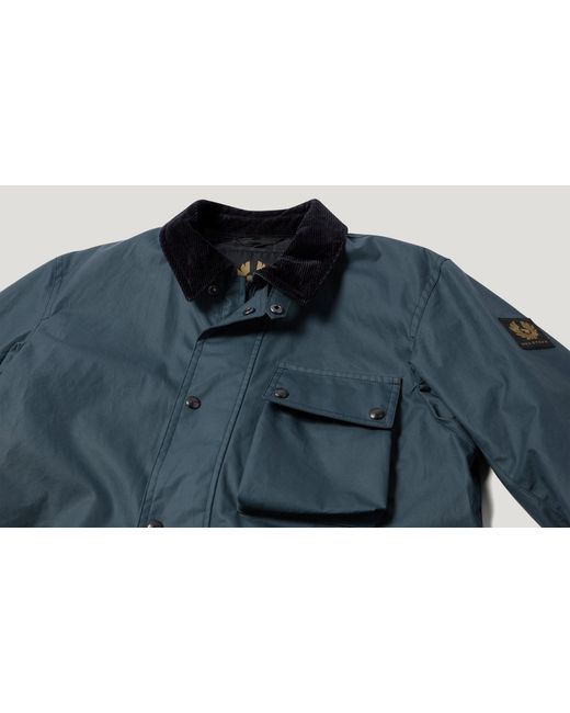Belstaff Blue Men's Incline Jacket Waxed Cotton for men