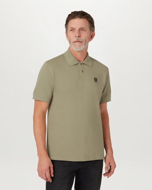 Belstaff Green Men's Polo Cotton Pique for men
