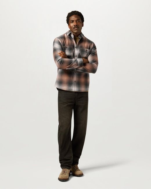 Belstaff Brown Men's Outpost Shirt Brushed Cotton Flannel for men