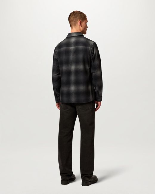 Belstaff Black Men's Outpost Shirt Brushed Cotton Flannel for men
