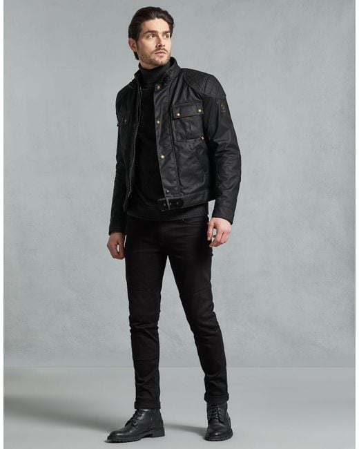 Belstaff Cotton Brooklands 2.0 Waxed Jacket in Black for Men - Lyst