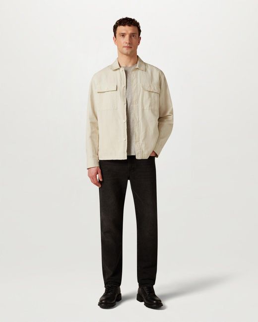 Belstaff Natural Men's Maritime Overshirt Garment Dye Cotton Linen for men