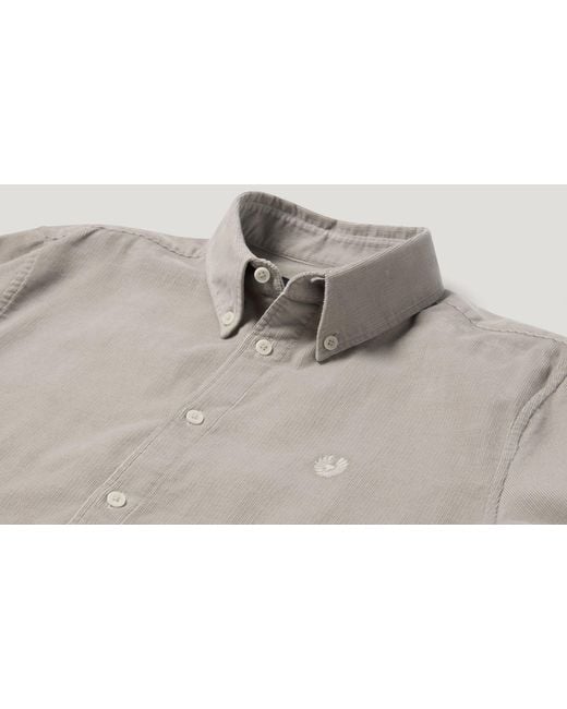 Belstaff Gray Men's Street Shirt Cotton Corduroy for men