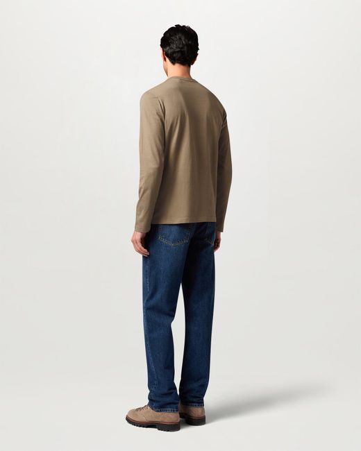 Belstaff Natural Men's Long Sleeved T-shirt Cotton Jersey for men
