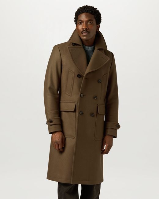 Belstaff Green Men's Milford Coat Wool Cashmere Blend for men