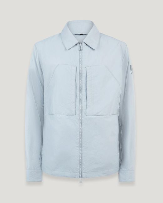 Belstaff Blue Men's Cover Overshirt Nylon Shell for men