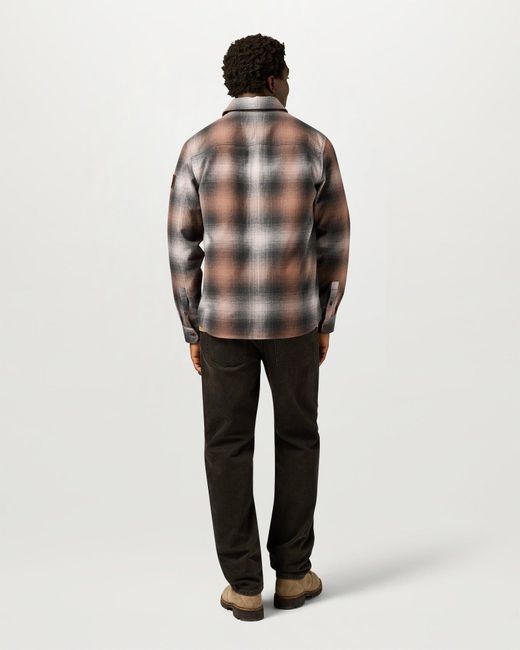 Belstaff Brown Men's Outpost Shirt Brushed Cotton Flannel for men