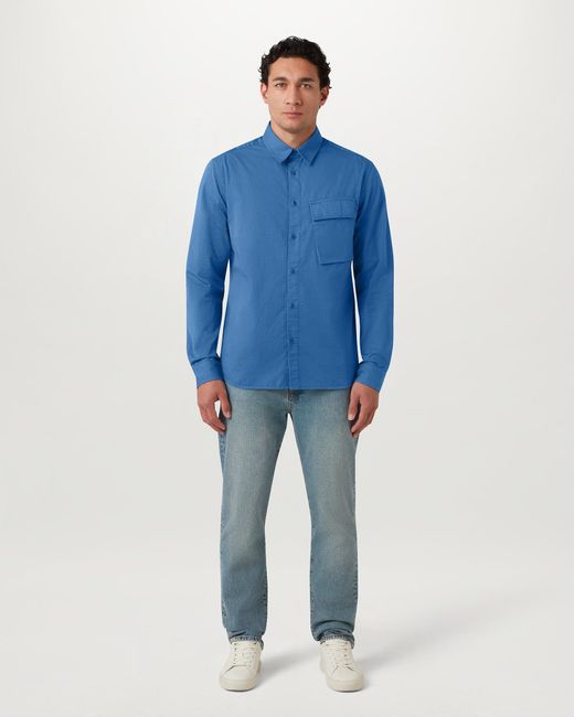 Belstaff Blue Men's Scale Shirt Garment Dye Cotton for men