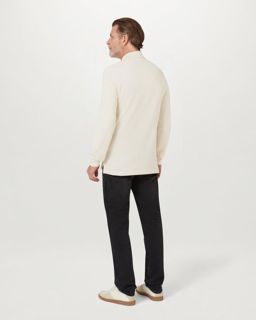 Belstaff Natural Men's Long Sleeved Polo Cotton Pique for men