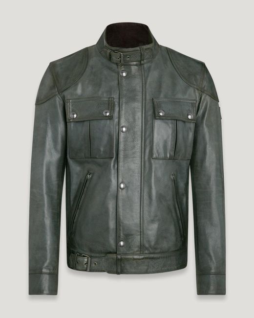 Belstaff Gangster Jacket In Teal (Blue) For Men | Lyst