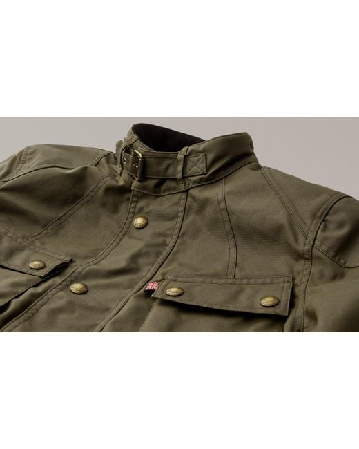Belstaff Green Crosby Motorcycle Jacket for men