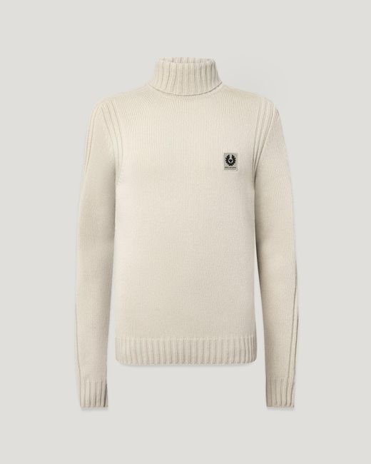 Belstaff Natural Men's Watch Rollneck Jumper Lambswool for men