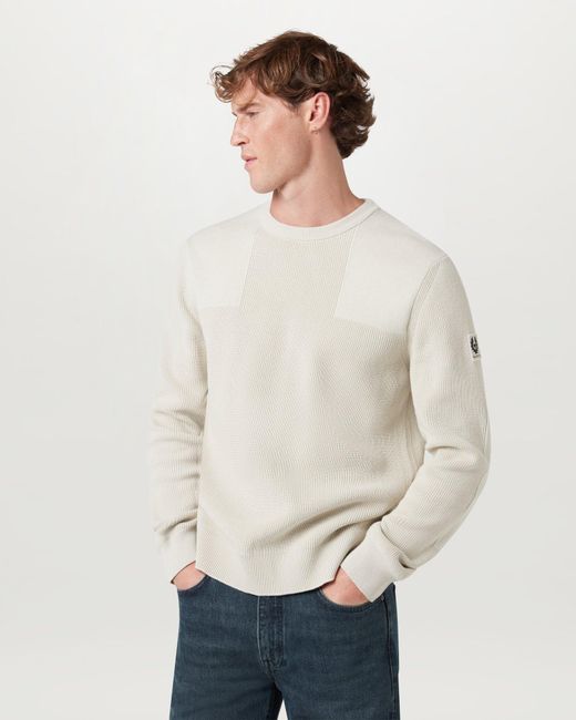 Belstaff Natural Commander Crewneck Jumper for men
