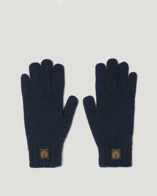 Belstaff Blue Unisex Watch Gloves Lambswool