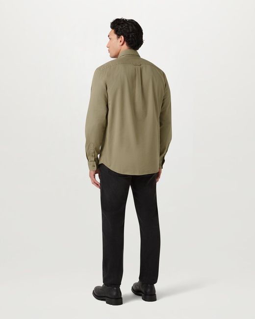 Belstaff Green Men's Scale Shirt Garment Dye Cotton for men