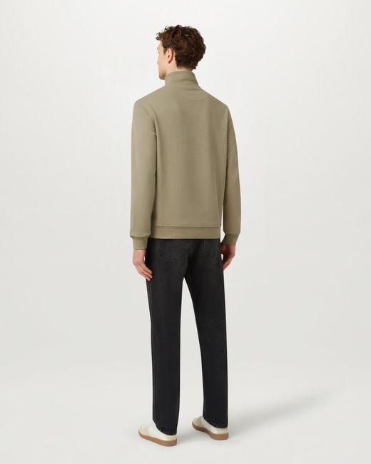 Belstaff Natural Men's Quarter Zip Sweatshirt Cotton Fleece for men