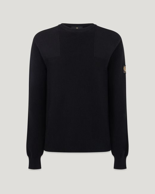 Belstaff Blue Commander Crewneck Jumper for men