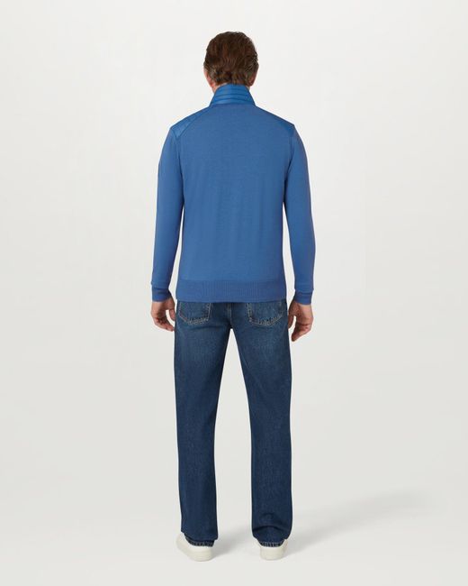 Belstaff Blue Men's Kelby Zip Cardigan Merino Wool for men