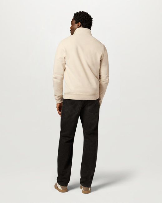 Belstaff Natural Men's Quarter Zip Sweatshirt Cotton Fleece for men