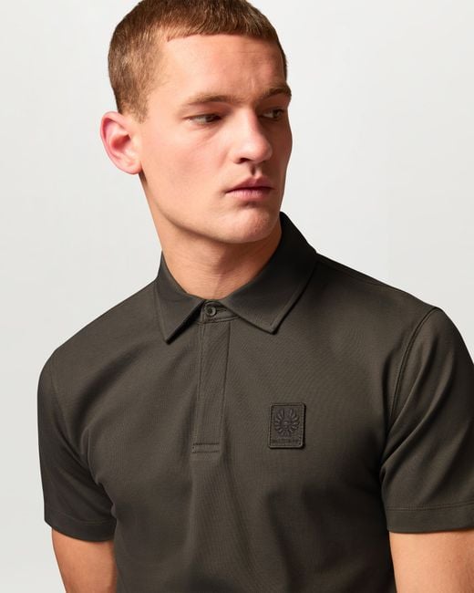 Belstaff Black Men's Curator Polo Cotton Pique for men