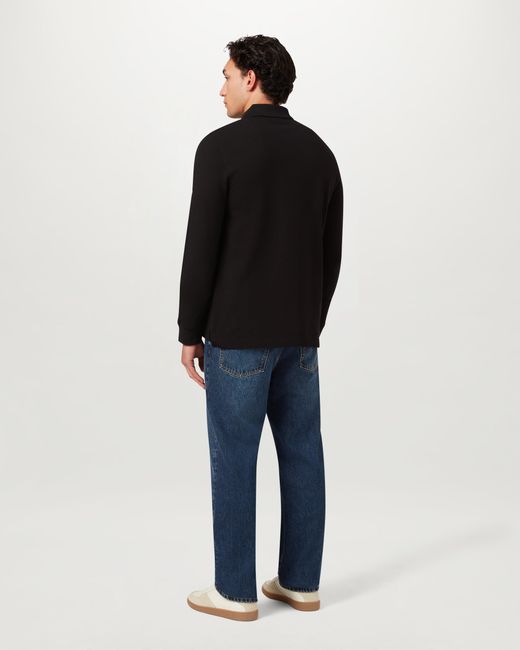 Belstaff Black Men's Long Sleeved Polo Cotton Pique for men
