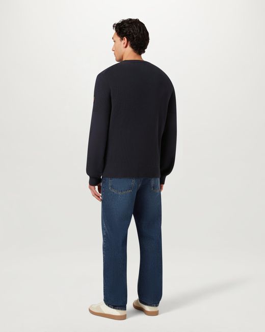 Belstaff Blue Men's Commander Crewneck Jumper Organic Cotton for men