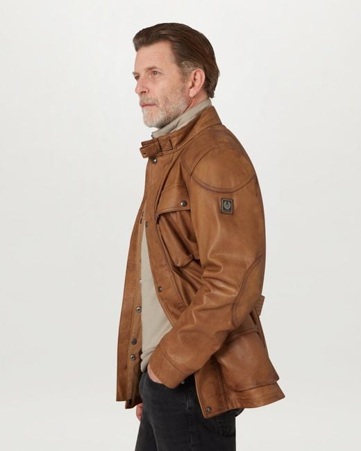 Belstaff Brown Men's Legacy Trialmaster Panther Jacket Hand Waxed Leather for men