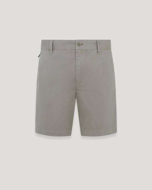 Belstaff Gray Rally Short Garment Dye Cotton Size Us for men