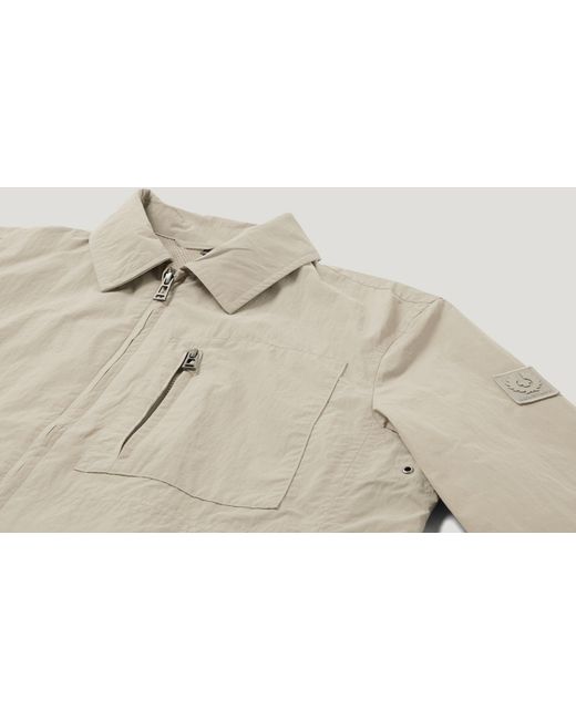 Belstaff Natural Men's Grid Overshirt Alpha Nylon for men