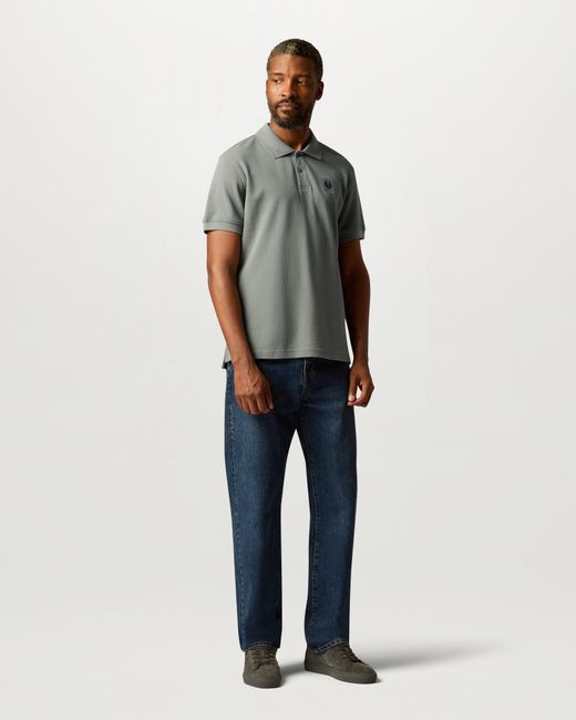 Belstaff Green Men's Polo Cotton Pique for men