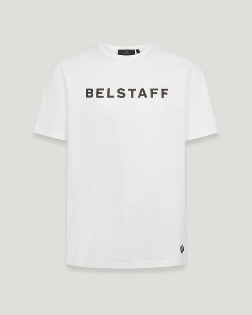Belstaff White Men's Logo T-shirt Cotton Jersey for men