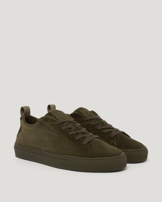 Belstaff Green Men's Fleming Trainer Suede for men